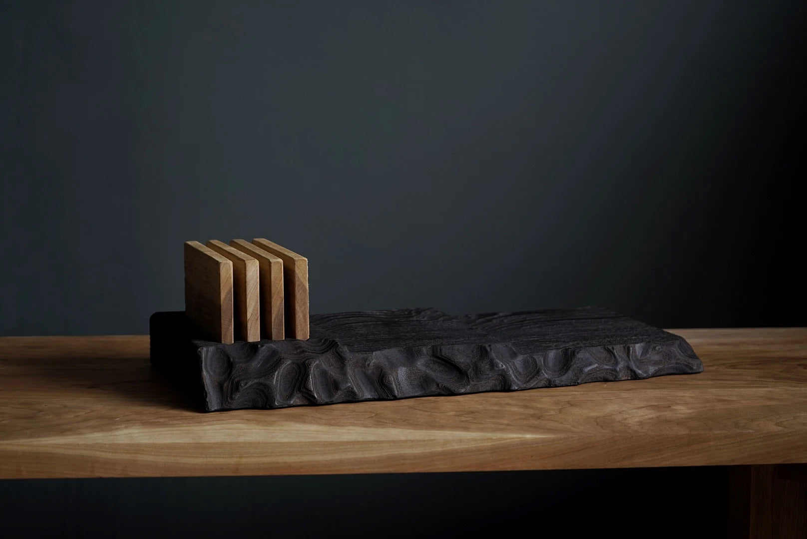 Charred Tray & Coaster Set