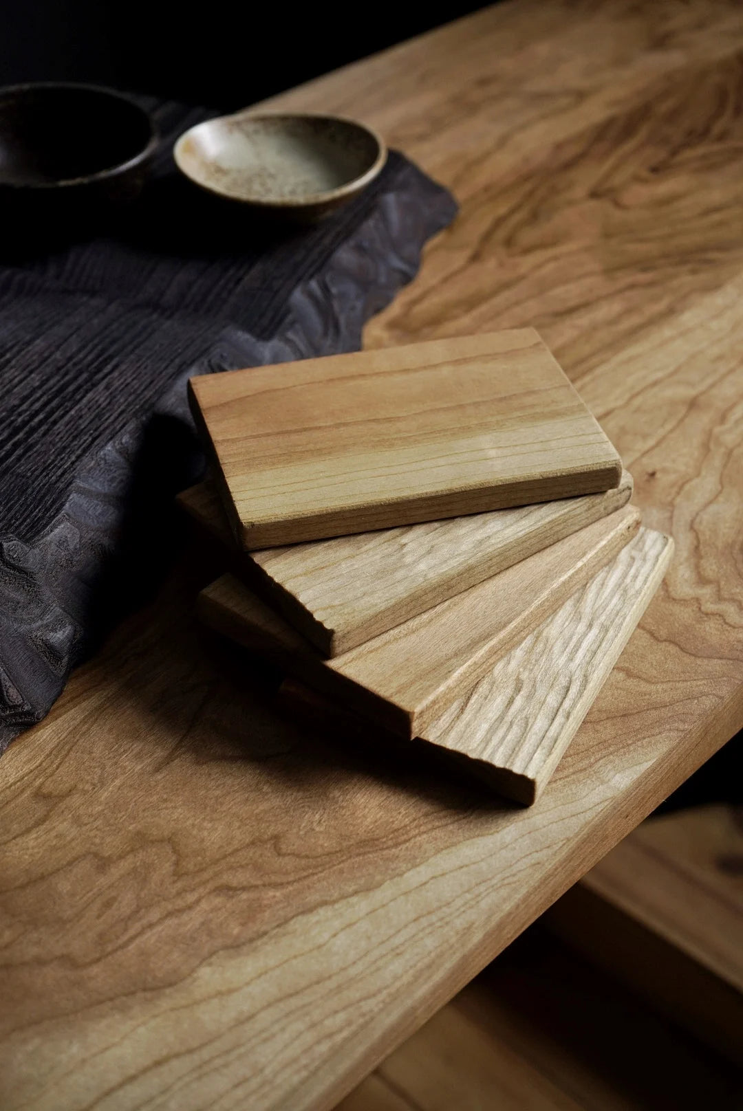 Charred Tray & Coaster Set
