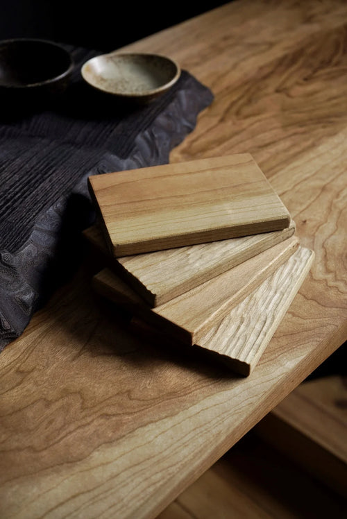 Charred Tray & Coaster Set